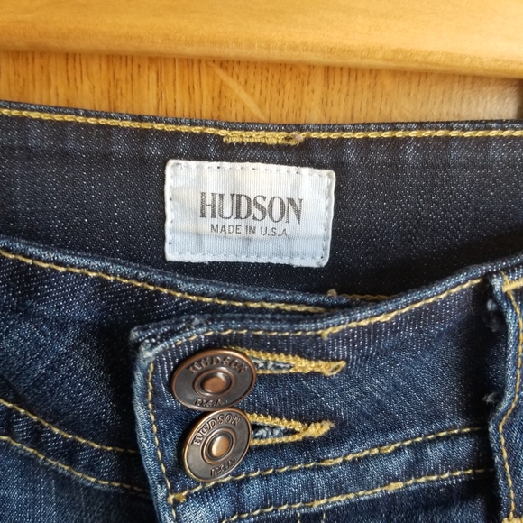 Hudson Dark Wash Elm Mid Rise Boot Cut Jeans Sz 29 - Picture 3 of 7